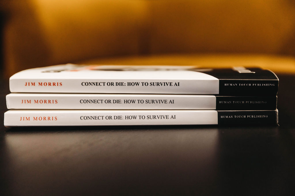 Stack of Connect or Die books by Jim Morris